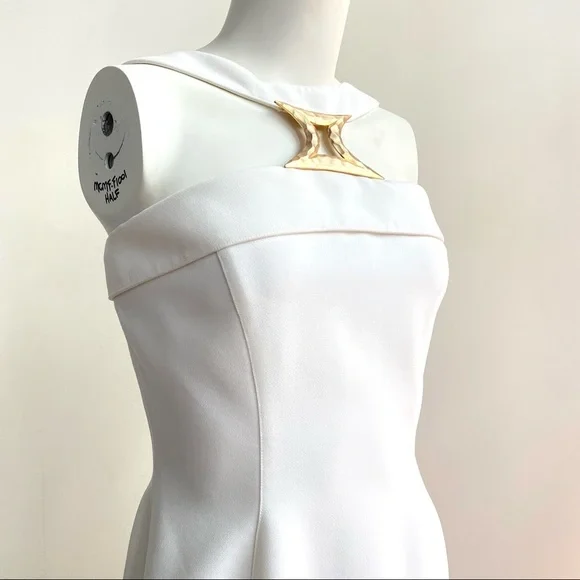 THEIRRY MUGLER Iconic Vintage White Bandeau Sheath Dress - Picture 12 of 12